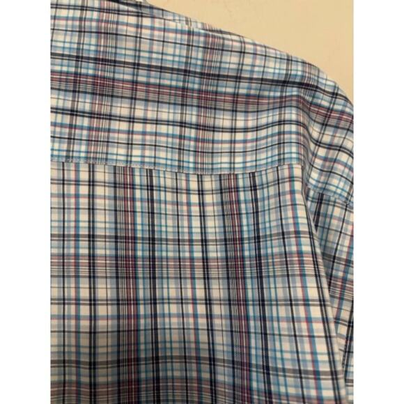 Peter Millar Button Down Shirt Mens Large Plaid 100% Cotton Long Sleeve New - Picture 5 of 8